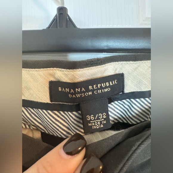 Banana Republic pants 36x32 green grey khaki - Picture 2 of 4